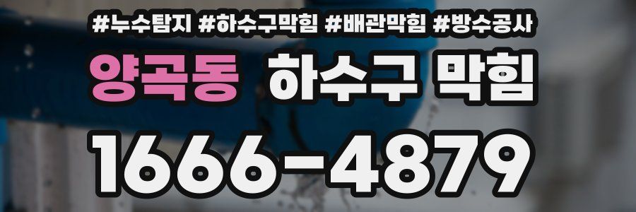 양곡동 하수구 막힘