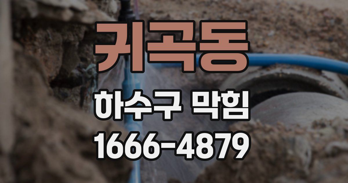 귀곡동 하수구 막힘