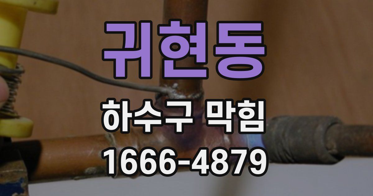 귀현동 하수구 막힘