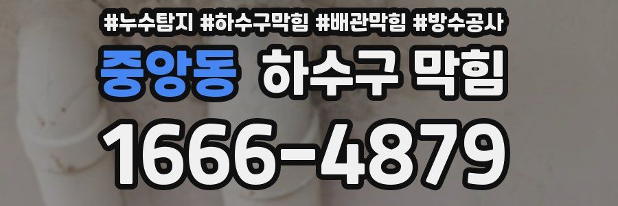 중앙동 하수구 막힘