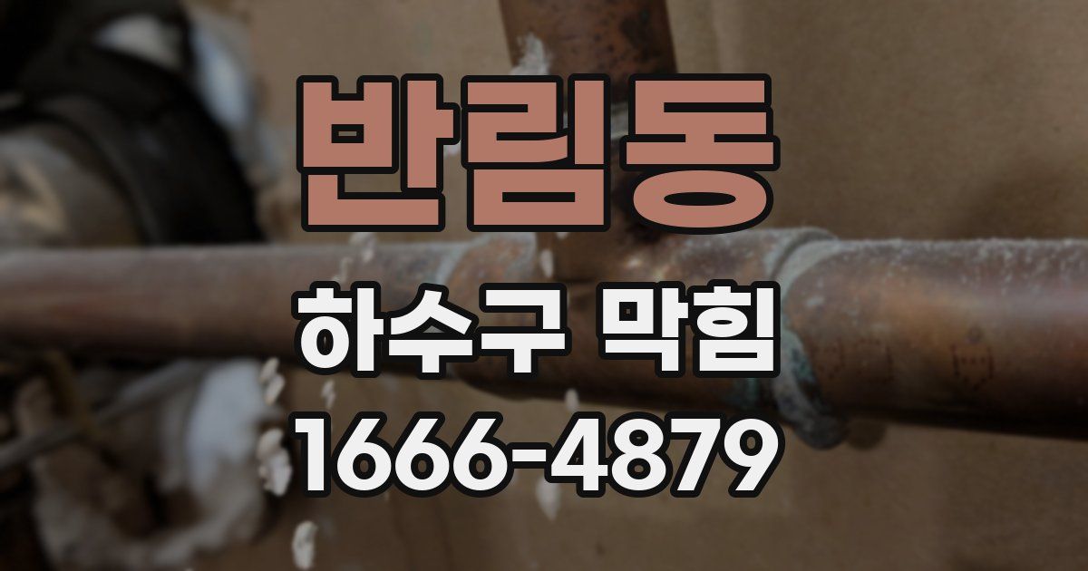 반림동 하수구 막힘