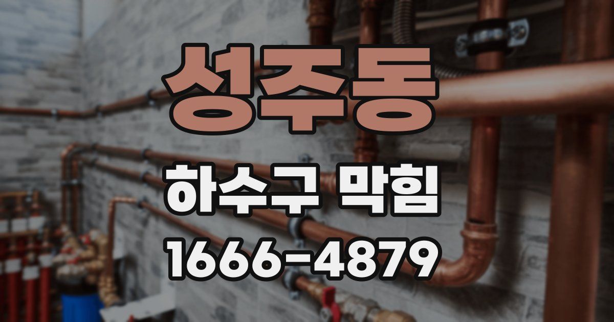 성주동 하수구 막힘