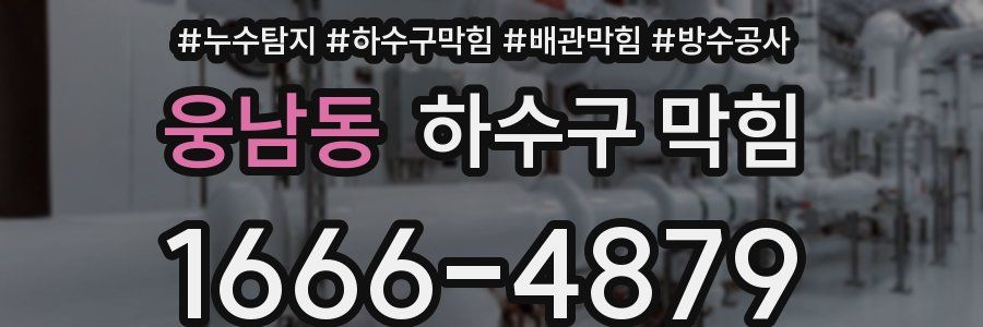 웅남동 하수구 막힘
