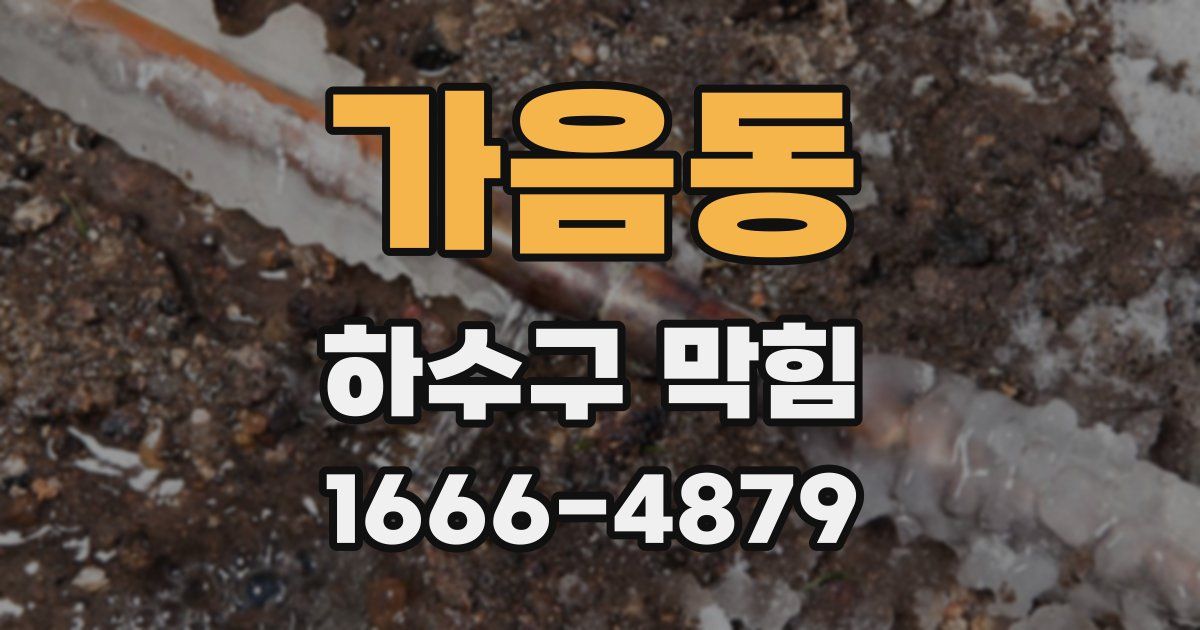 가음동 하수구 막힘