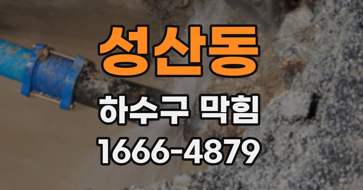 성산동 하수구 막힘