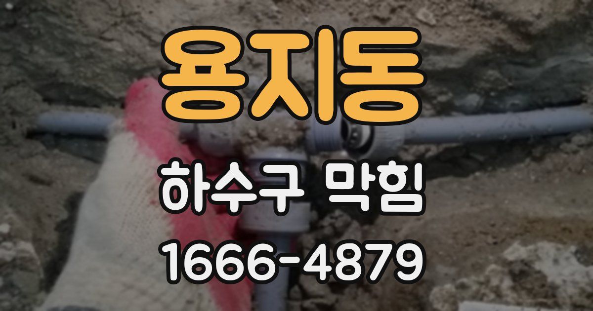 용지동 하수구 막힘