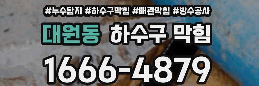 대원동 하수구 막힘