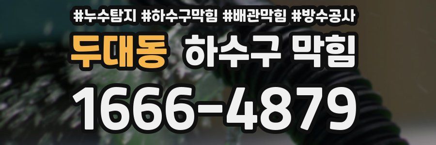 두대동 하수구 막힘