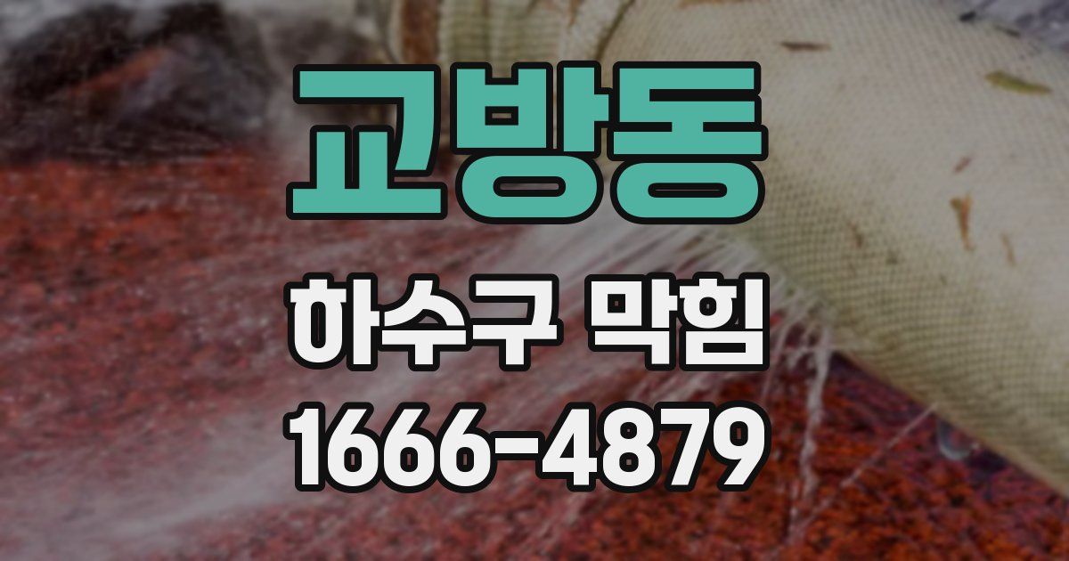 교방동 하수구 막힘