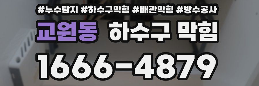 교원동 하수구 막힘