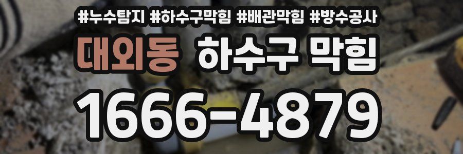 대외동 하수구 막힘