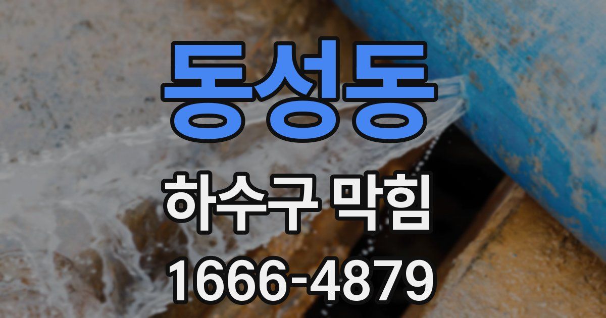 동성동 하수구 막힘