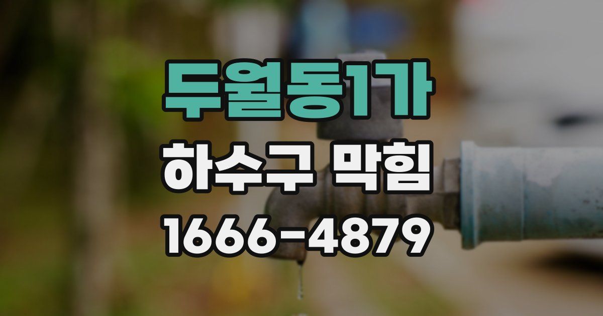 두월동1가 하수구 막힘