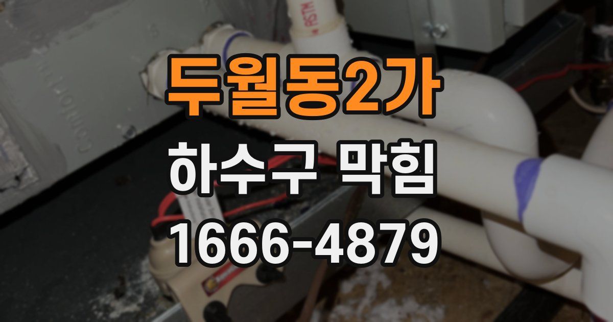 두월동2가 하수구 막힘