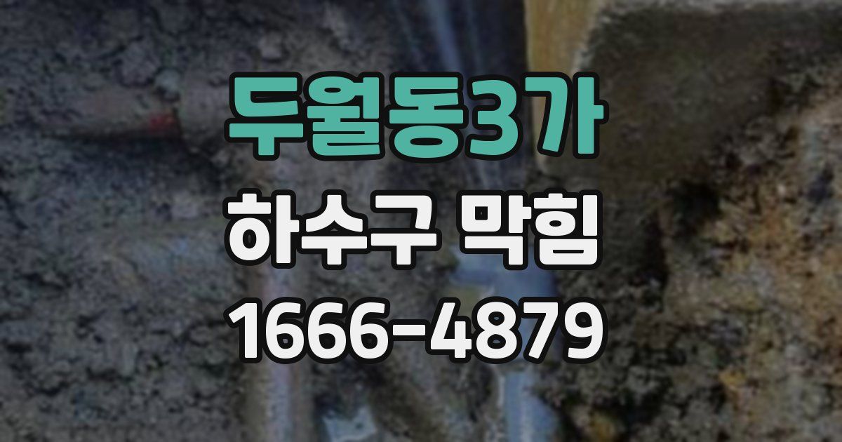 두월동3가 하수구 막힘