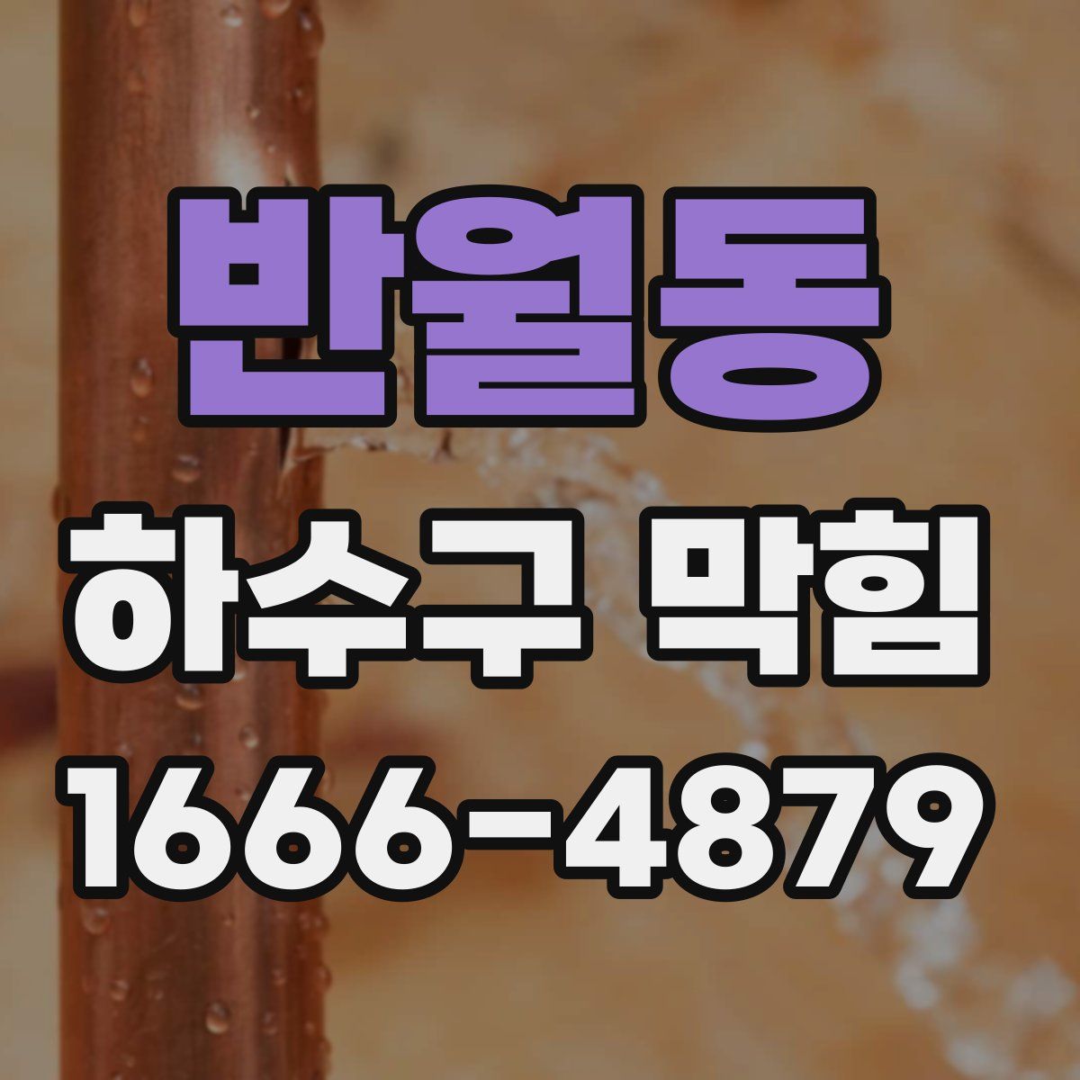 반월동 하수구 막힘