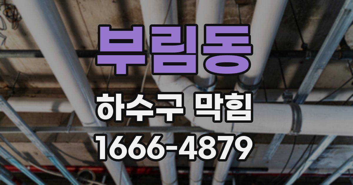 부림동 하수구 막힘