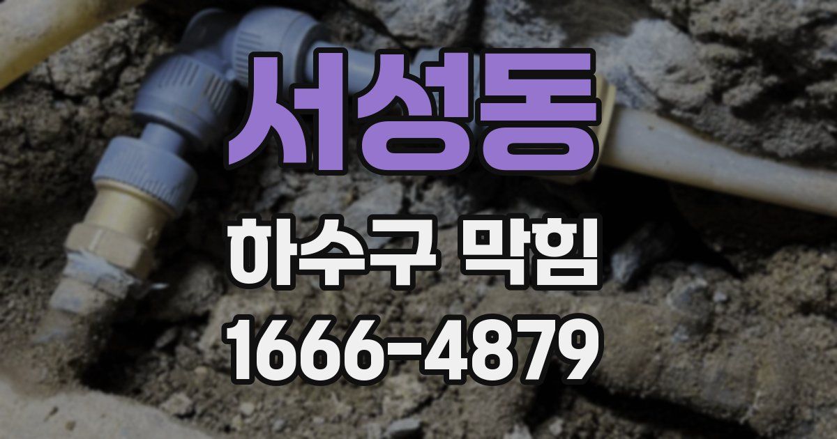 서성동 하수구 막힘
