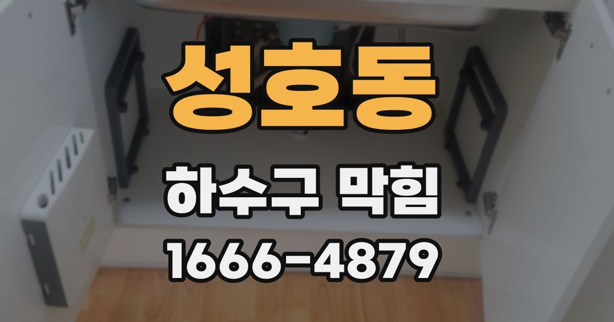 성호동 하수구 막힘
