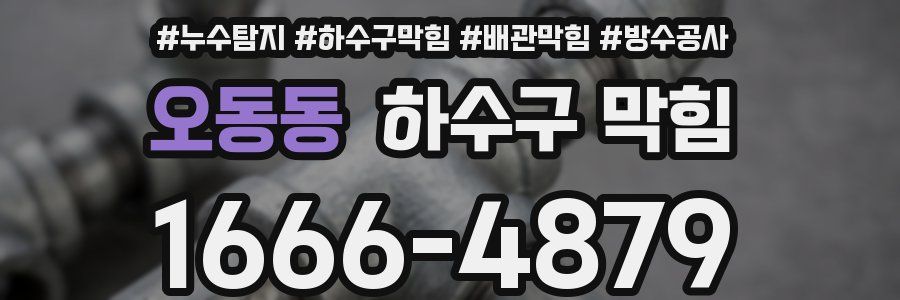 오동동 하수구 막힘