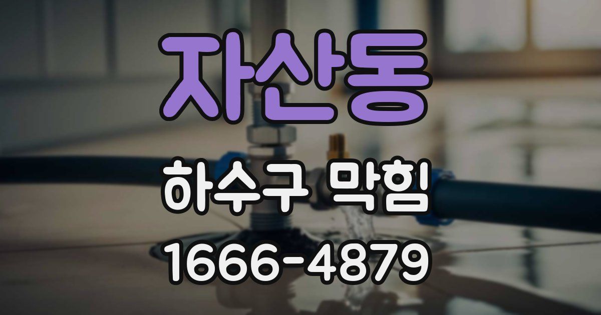 자산동 하수구 막힘