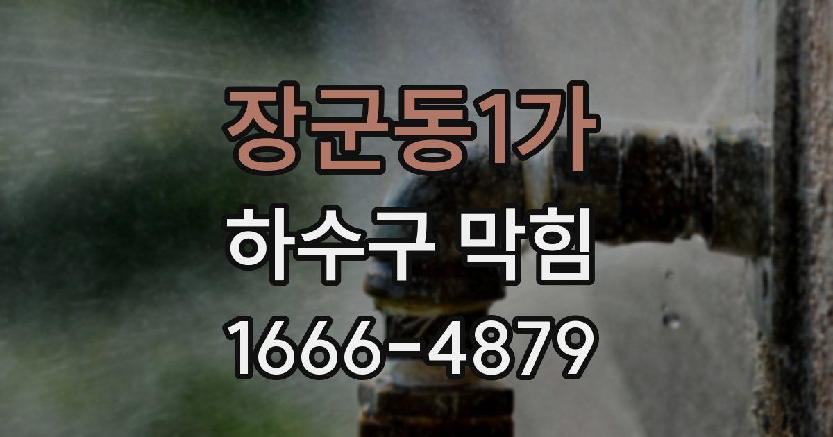 장군동1가 하수구 막힘