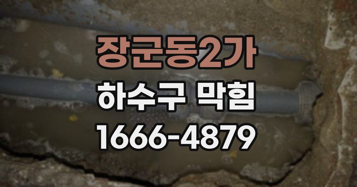 장군동2가 하수구 막힘
