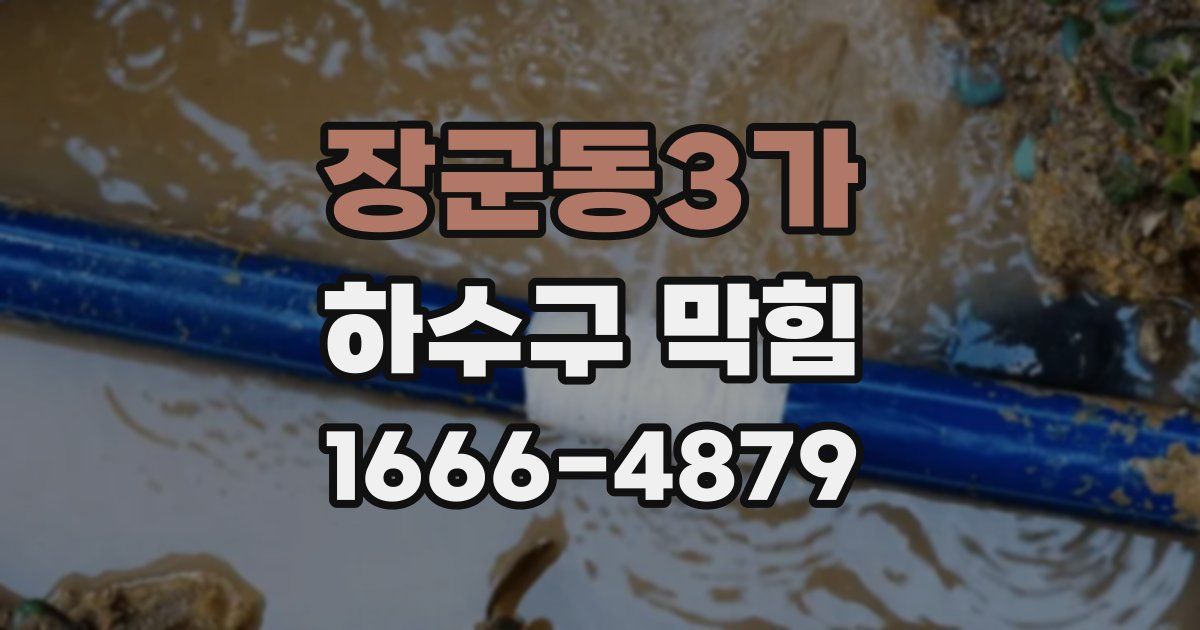 장군동3가 하수구 막힘
