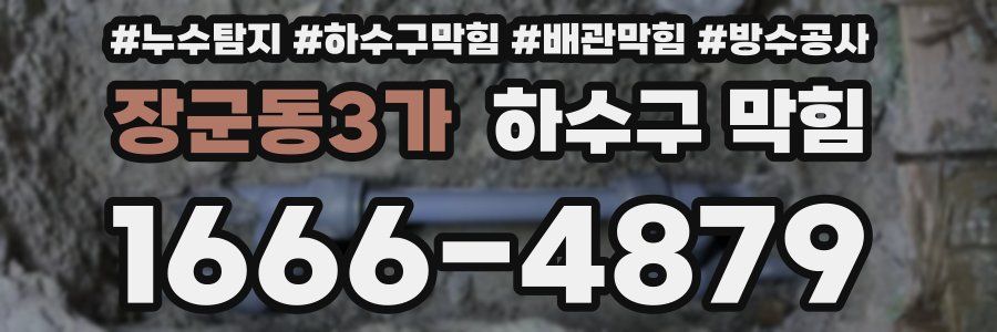 장군동3가 하수구 막힘