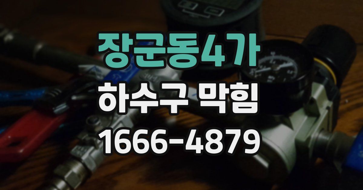 장군동4가 하수구 막힘