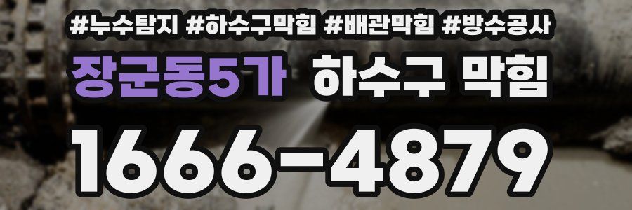 장군동5가 하수구 막힘