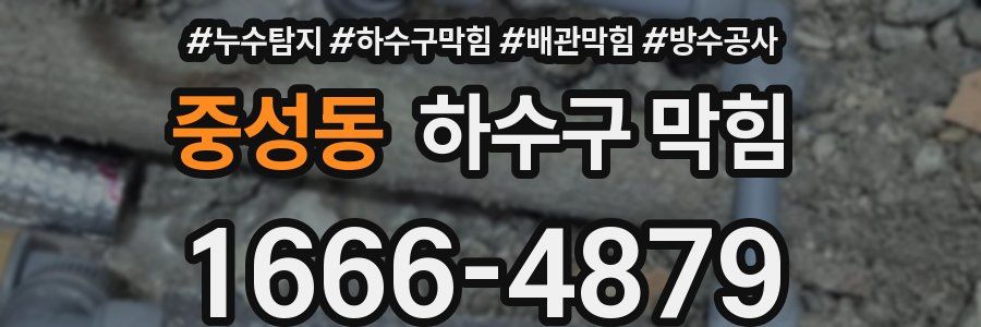 중성동 하수구 막힘