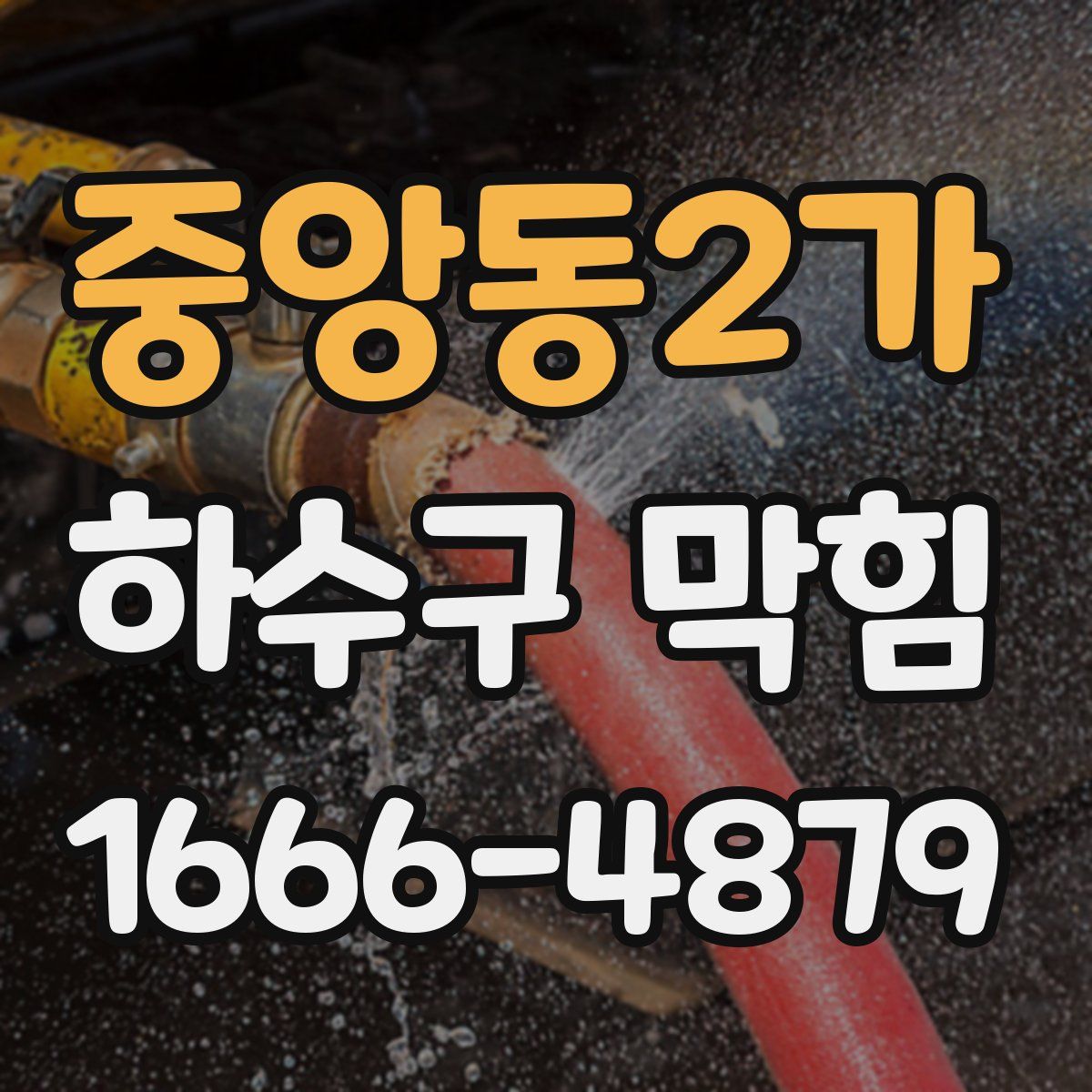 중앙동2가 하수구 막힘
