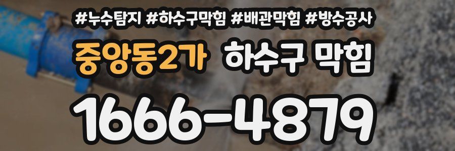 중앙동2가 하수구 막힘