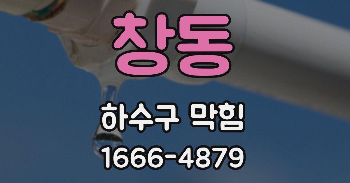 창동 하수구 막힘