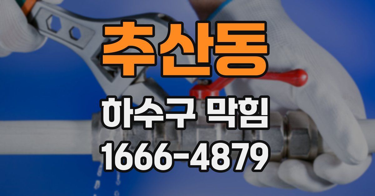 추산동 하수구 막힘
