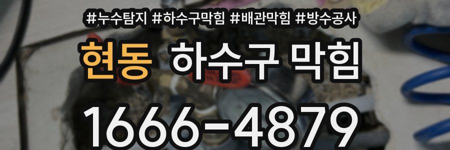 현동 하수구 막힘