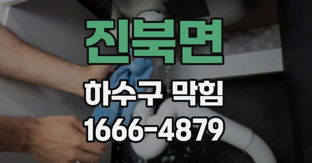 진북면 하수구 막힘