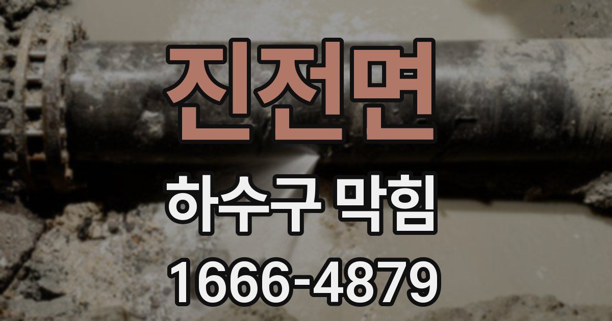 진전면 하수구 막힘