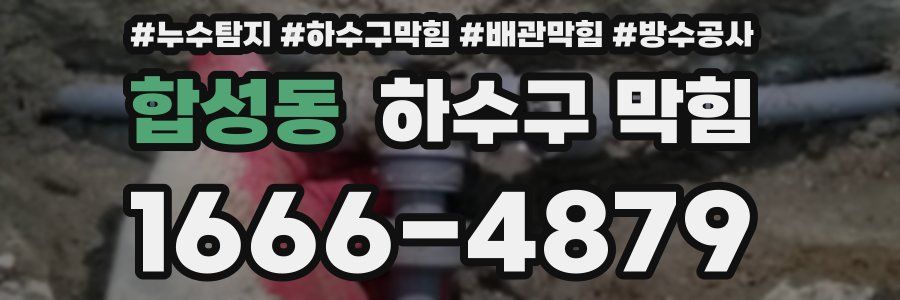 합성동 하수구 막힘