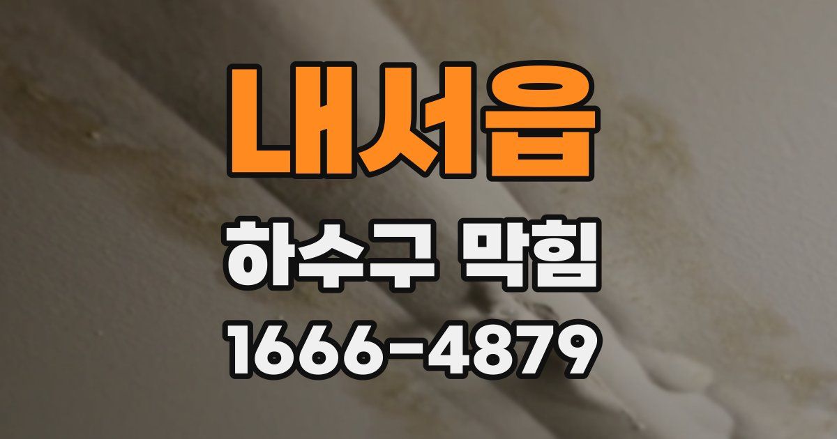 내서읍 하수구 막힘