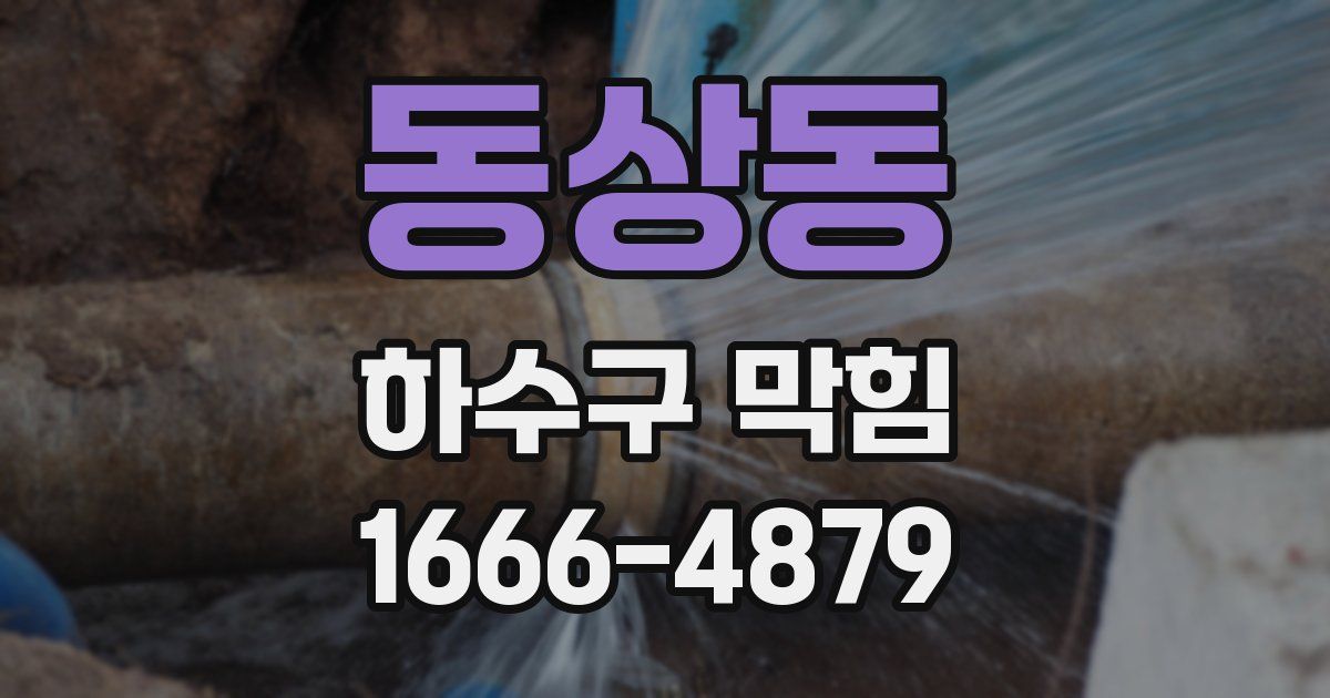 동상동 하수구 막힘