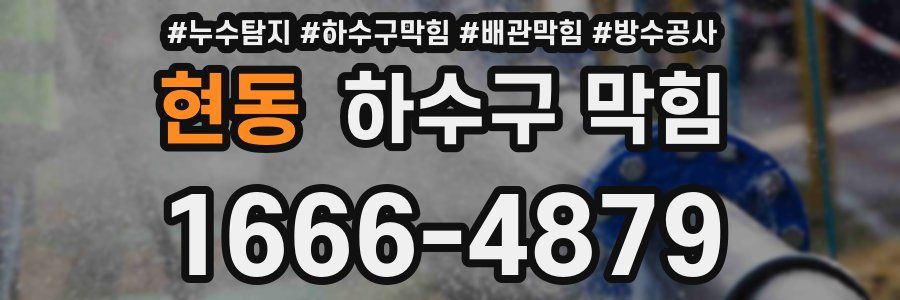 현동 하수구 막힘