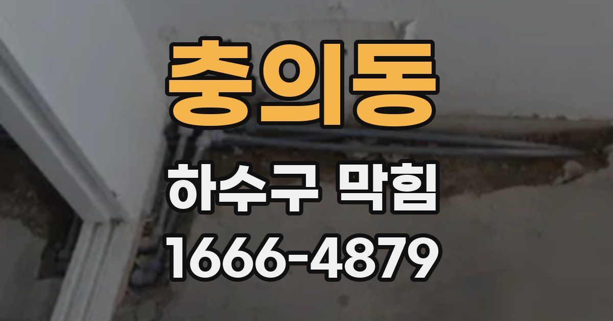 충의동 하수구 막힘