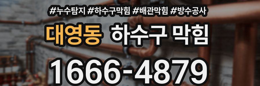 대영동 하수구 막힘