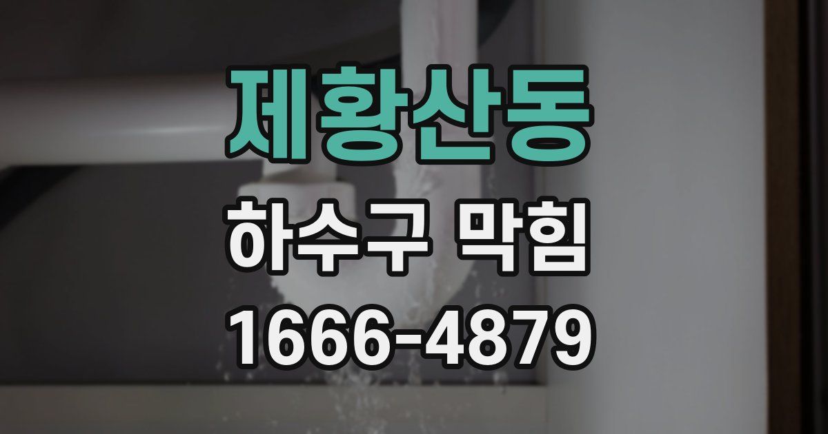 제황산동 하수구 막힘