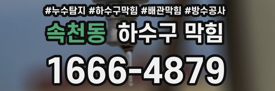 속천동 하수구 막힘