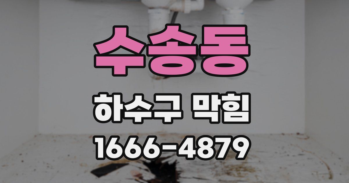 수송동 하수구 막힘