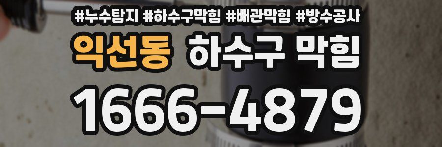 익선동 하수구 막힘