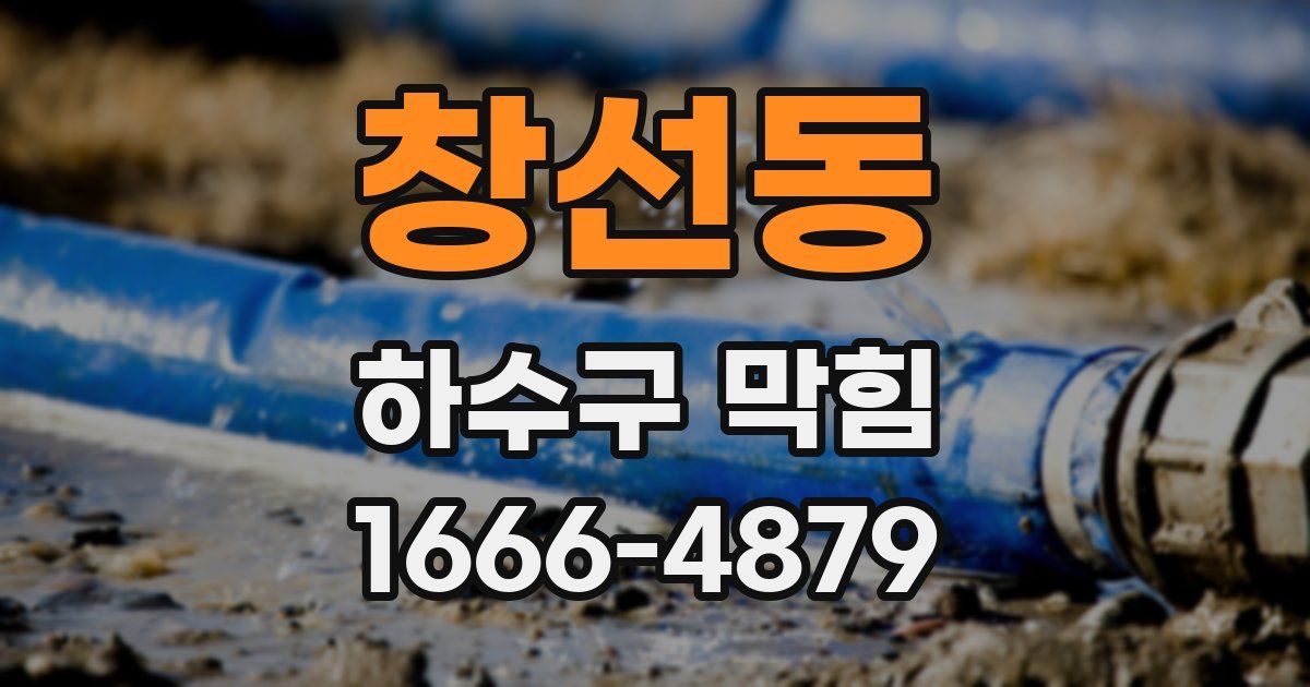 창선동 하수구 막힘